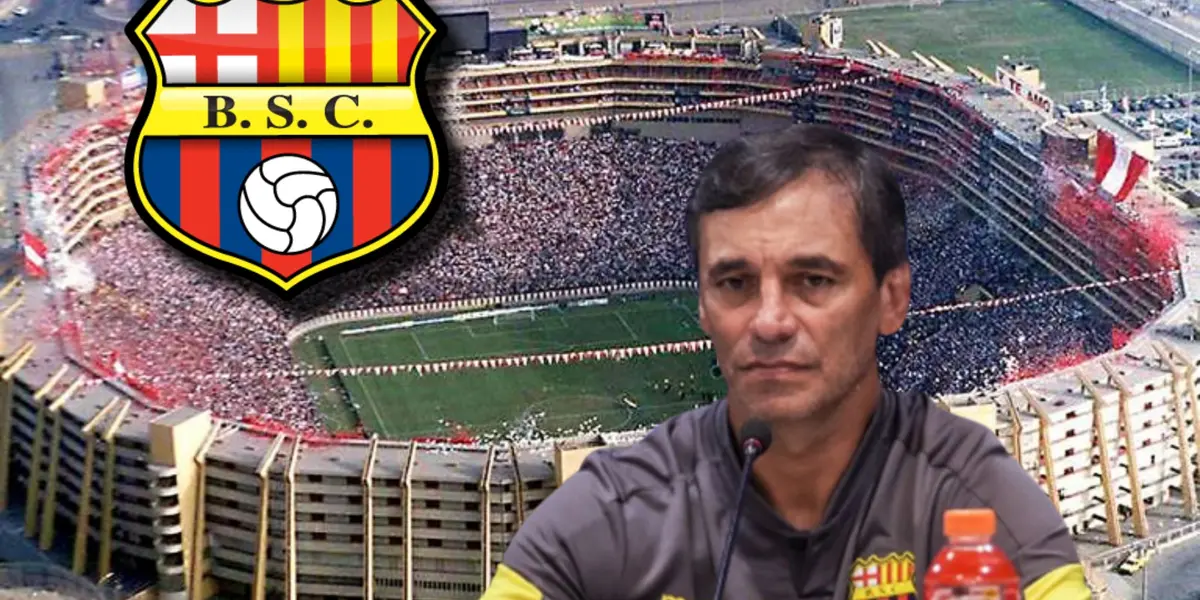 Lo que dijo Fabián Bustos de Barcelona SC, ahora dirige en Perú y aún habla del ídolo
