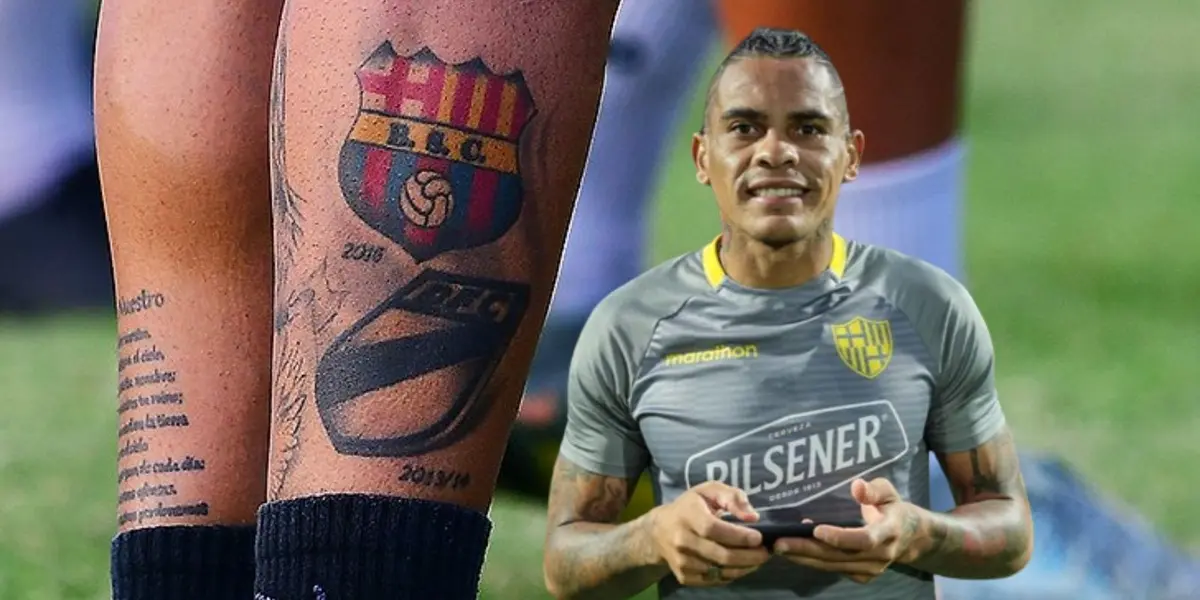 Lo que hizo Jonatan Álvez con su tatuaje del escudo del ídolo del Ecuador