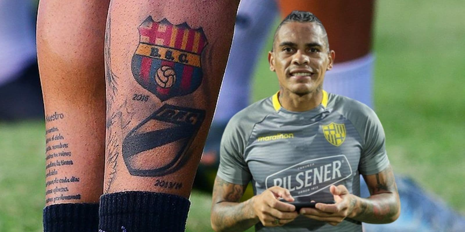 Lo que hizo Jonatan Álvez con su tatuaje del escudo del ídolo del Ecuador