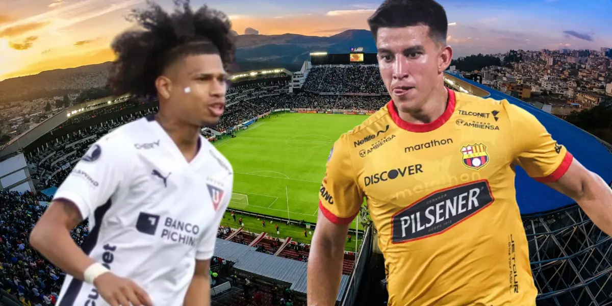 Marco Angulo y Fernando Gaibor (Foto tomada de: Liga de Quito/API)