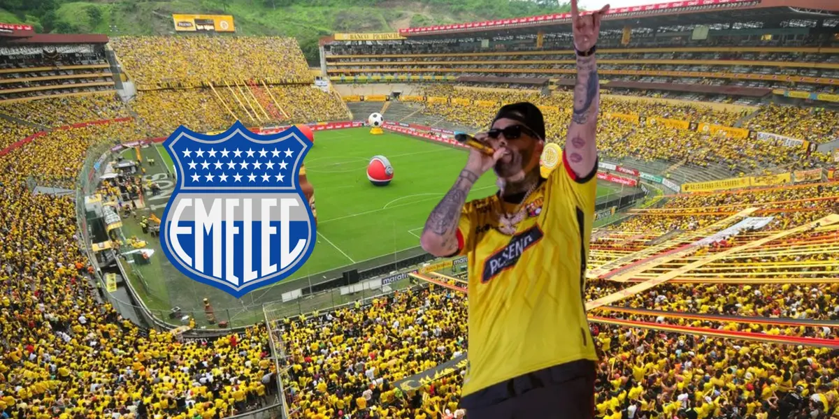 Nicky Jam en la Noche Amarilla y Emelec / Foto de: Un Solo Ídolo