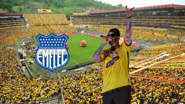 Nicky Jam en la Noche Amarilla y Emelec / Foto de: Un Solo Ídolo