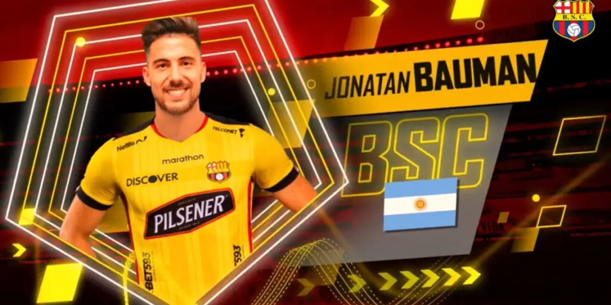 Por si quedaba alguna duda, Jonatan Bauman sintió lo que es jugar en un grande como Barcelona SC y no en Independiente del Valle o Mushuc Runa