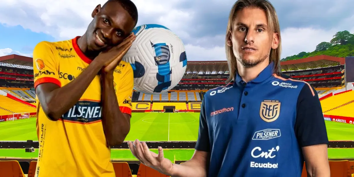 Sebastián Beccacece y Janner Corozo (Foto tomada de: Barcelona SC/Janner Corozo/La Tri)