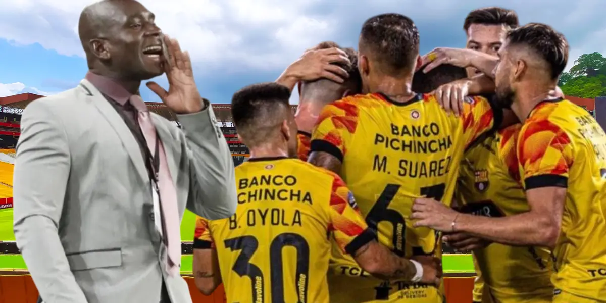 Segundo Alejandro Castillo y jugadores de Barcelona SC (Foto tomada de: Barcelona SC/API)