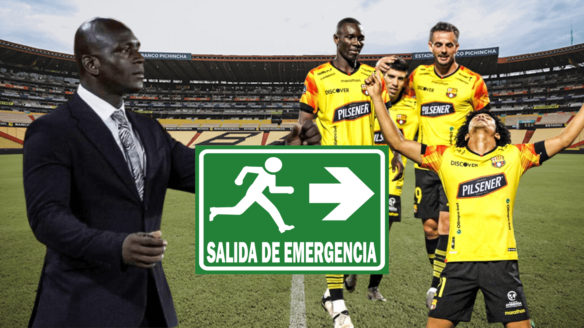 Segundo Alejandro Castillo y jugadores de Barcelona SC (Foto tomada de: Municipio de Guayaquil/API/API)