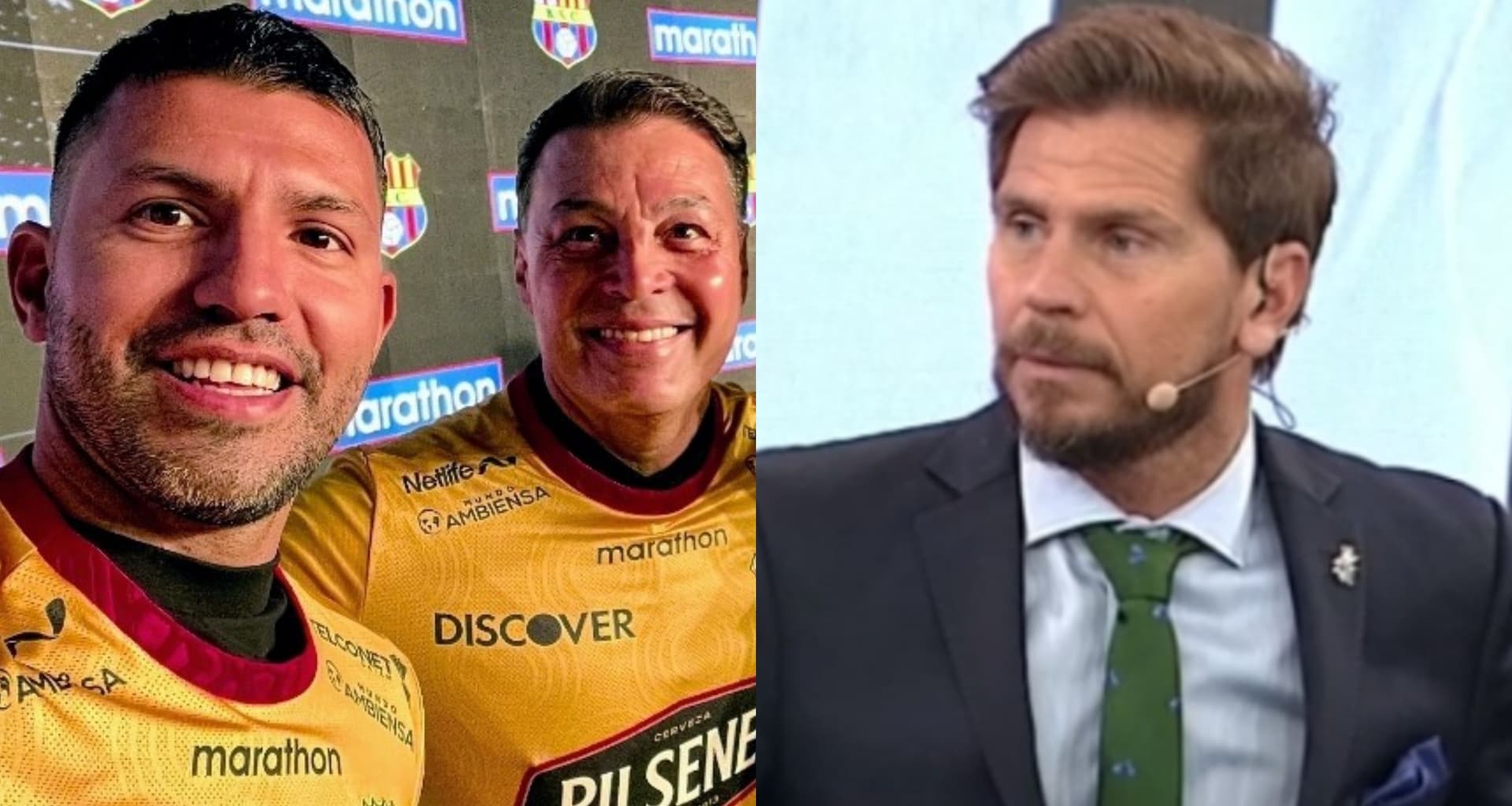 Sergio Agüero dijo que le gusta mucho la nueva camiseta de Barcelona SC y esto piensa Pollo Vignolo de ESPN