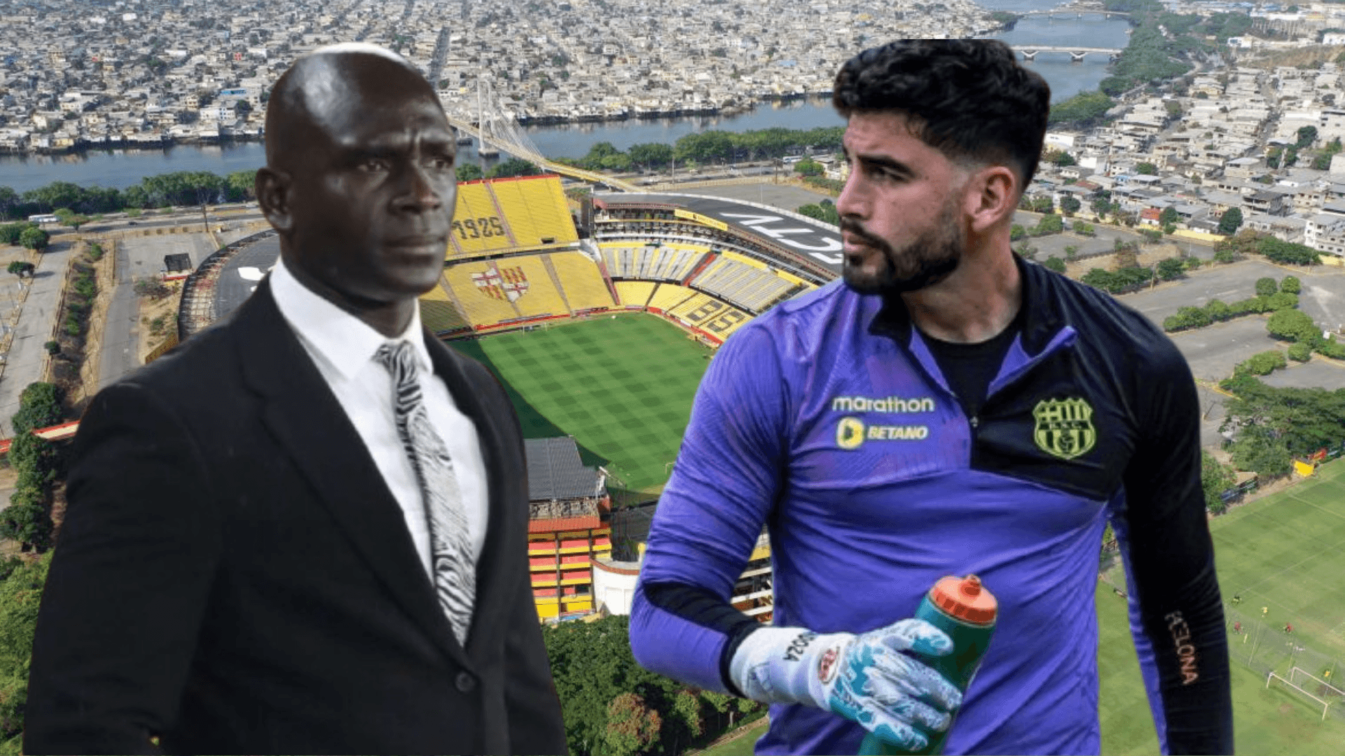 Víctor Mendoza y Segundo Alejandro Castillo (Foto tomada de: Barcelona SC/El Telégrafo/Víctor Mendoza)
