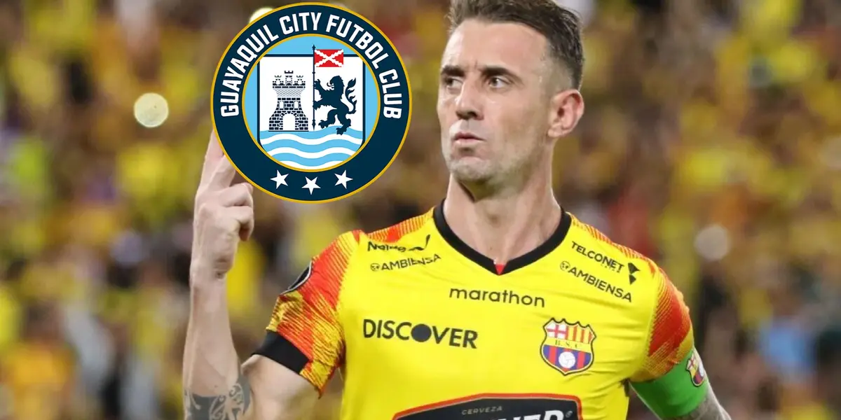 El golazo de Damián Díaz en la práctica de Guayaquil City y lo extraña Barcelona SC